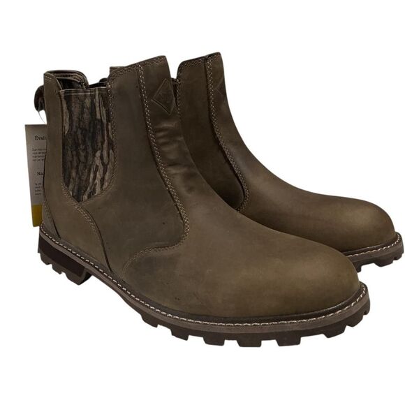 Muck Boot Company Mens 12.5 Brown Chelsea Outdoor Waterproof Leather Boots NEW - Picture 1 of 12